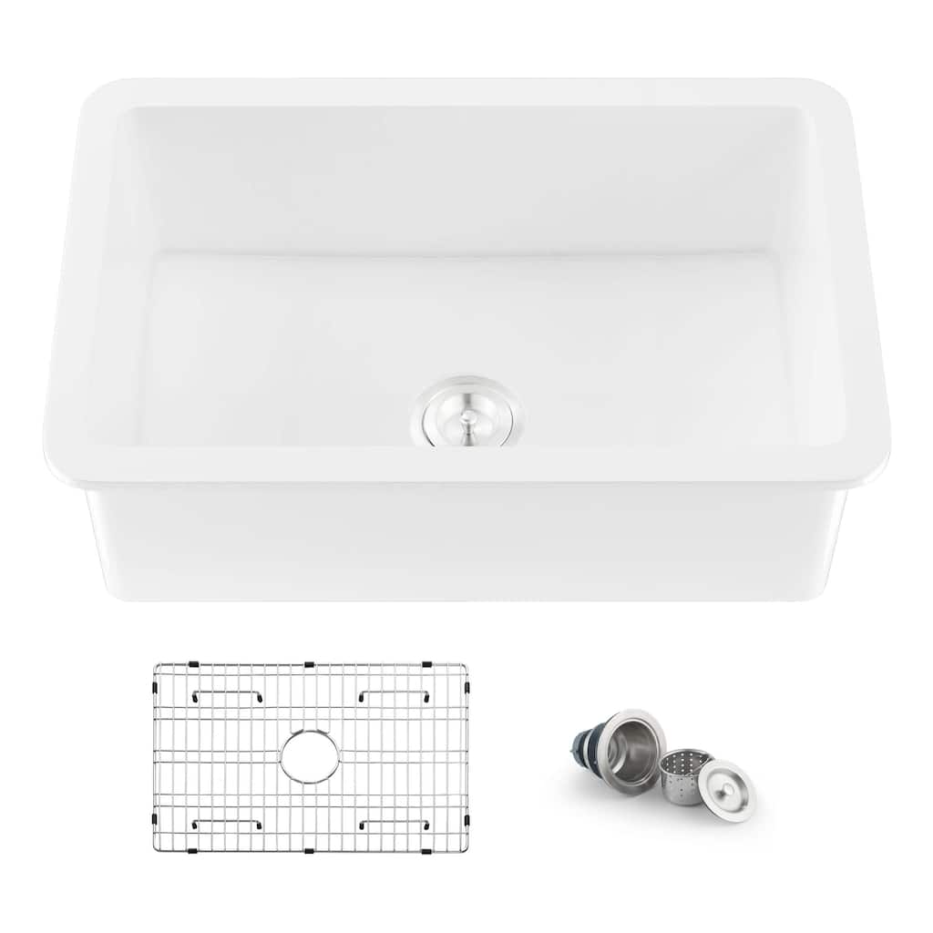 Landis 30″ Fireclay Kitchen Undermount Sink Single Bowl