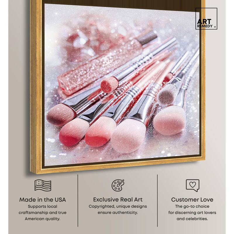 Brush Collection Blush Canvas by Art Remedy