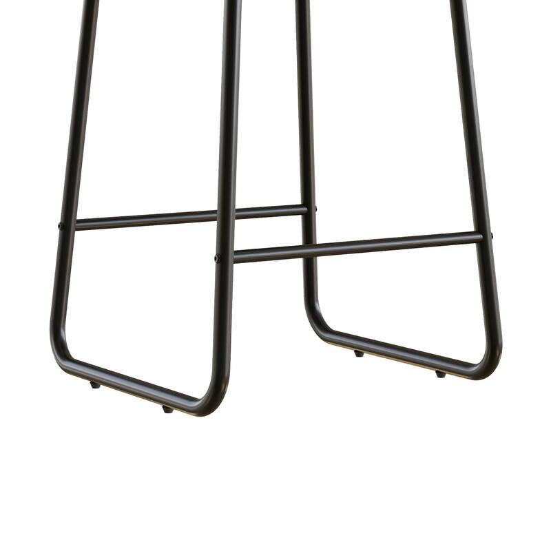 VECELO PU Leather Dining Chairs Set of 2/4/6 Modern Kitchen Island Stools with Backrest & Footrest Counter Height Bar Stools