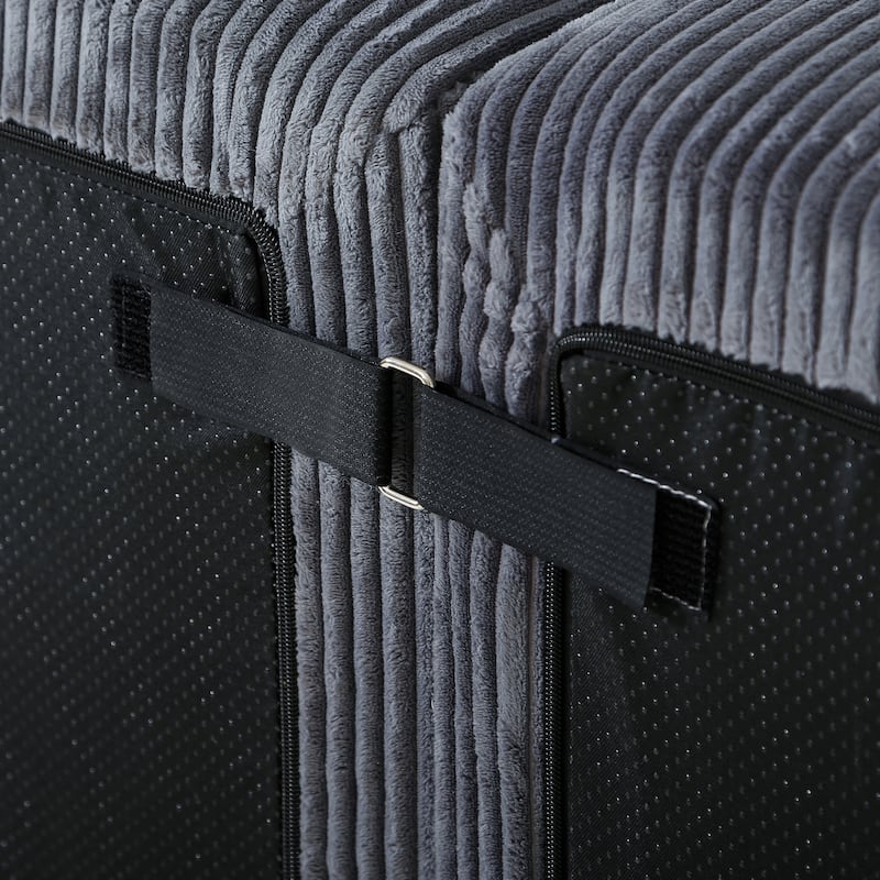 Corduroy U-shaped Sectional Sofa Flexible Layout Modular Couch