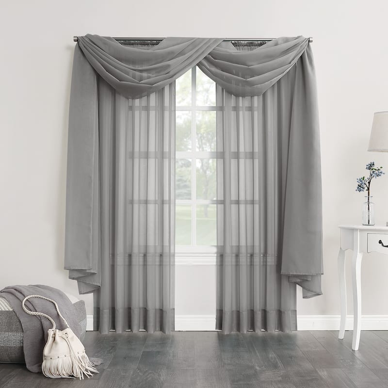 No. 918 Emily Voile Sheer Rod Pocket 1-Piece Curtain Panel, Single Panel