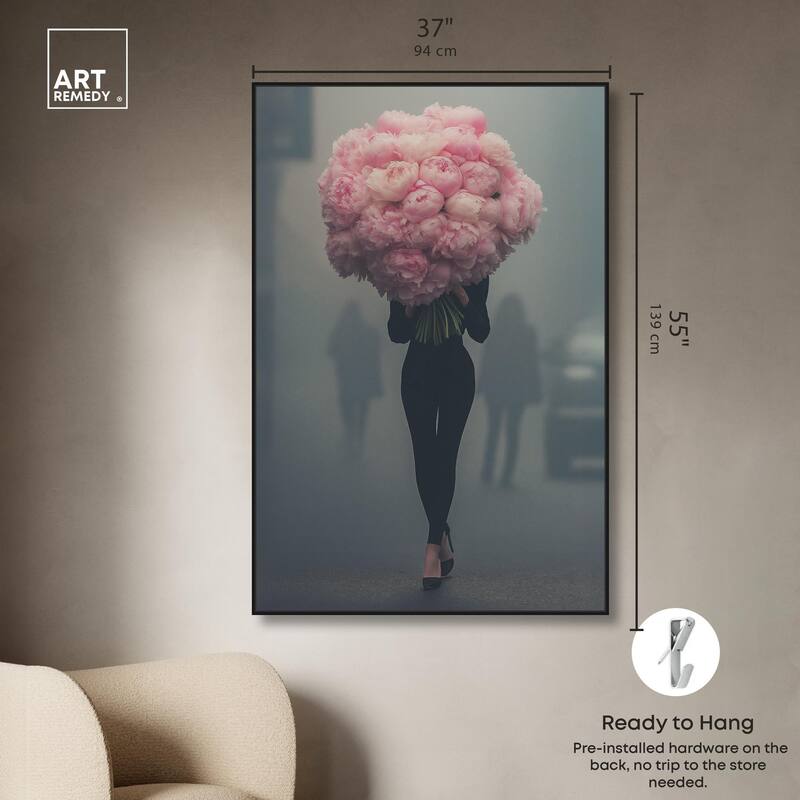 Peony Bouquet Canvas by Art Remedy