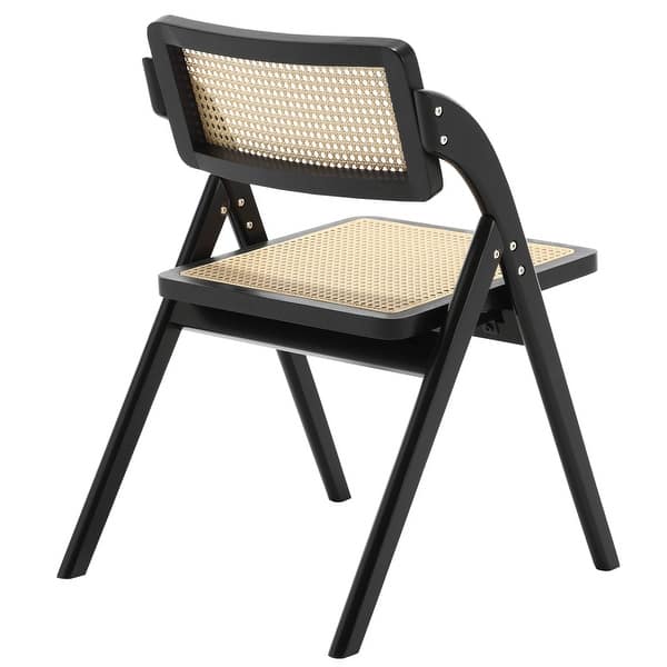 Fully Assembled Rattan Folding Dining Chairs Set of 2/4 H