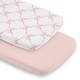 preview thumbnail 1 of 4, Sweet Jojo Designs Pink Bows Girl 2 Pack Baby Bassinet Fitted Sheets - Blush for Ballerina Ballet Dancer Princess Collection