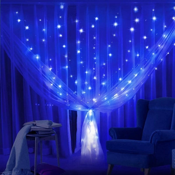 320 LED 9.8FT undefined 9.8FT Window Curtain String Light 8 Lighting Modes On Sale Bed Bath Beyond 13743749