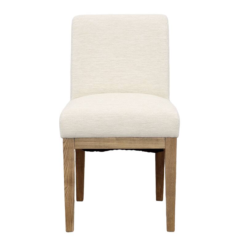 Willow Polyester Upholstered Dining Chair, Cream