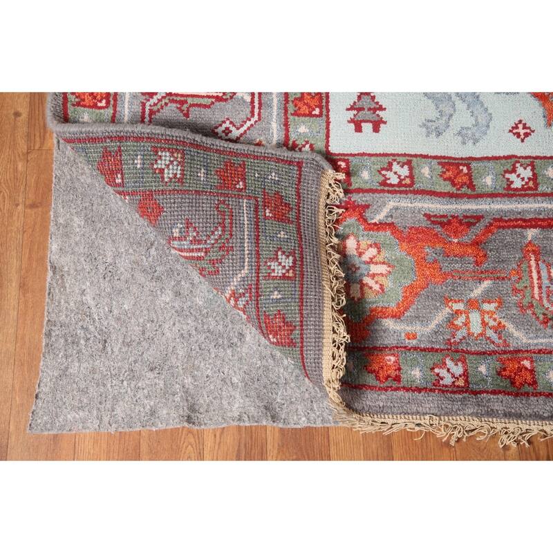 Animal Pictorial Heriz Serapi Oriental Area Rug Handmade Wool Carpet - 7'10" x 9'8"
