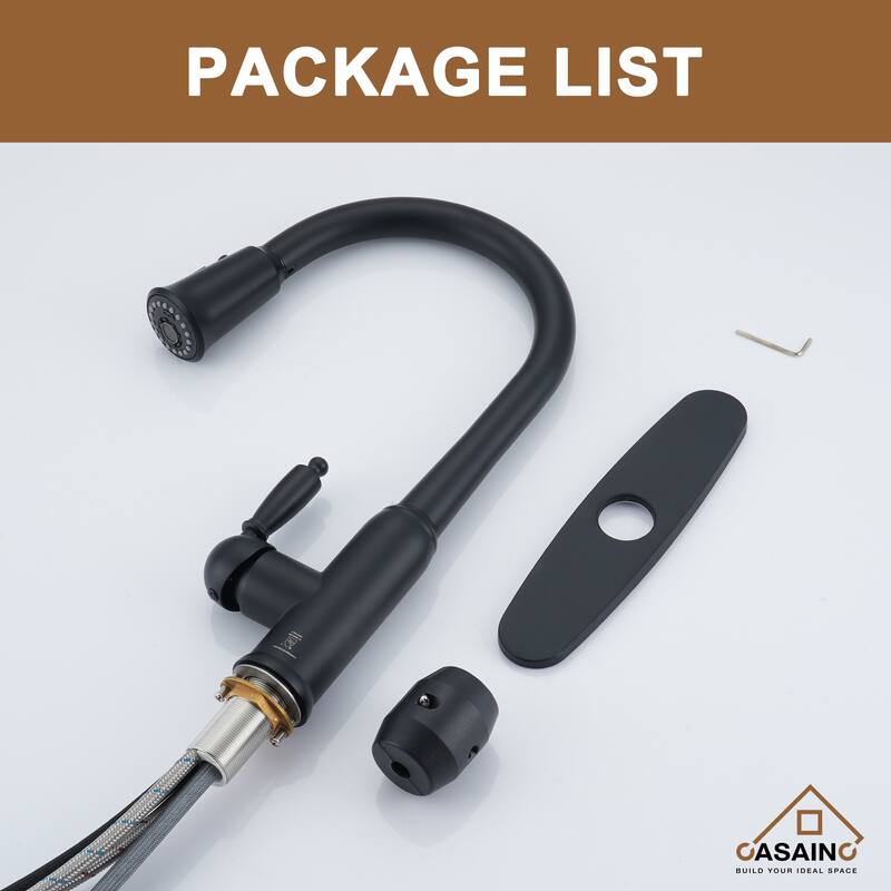 Single Handle Pull-Down Sprayer Kitchen Faucet