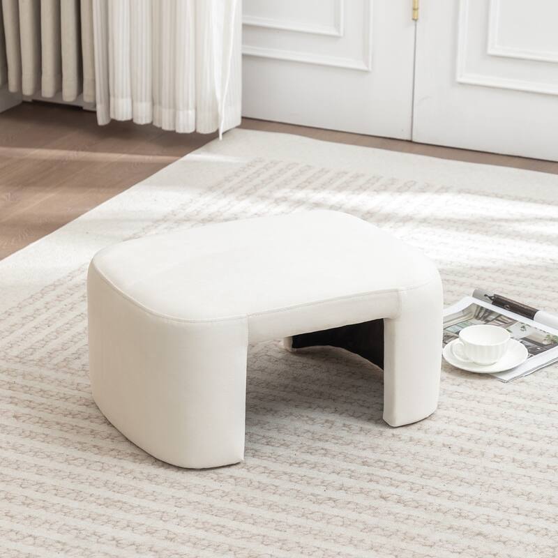 SEYNAR Modern Velvet Rectangle Accent Ottoman