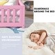 preview thumbnail 4 of 7, Queen Size Bed Floor Bed with Safety Guardrails and Door for Kids