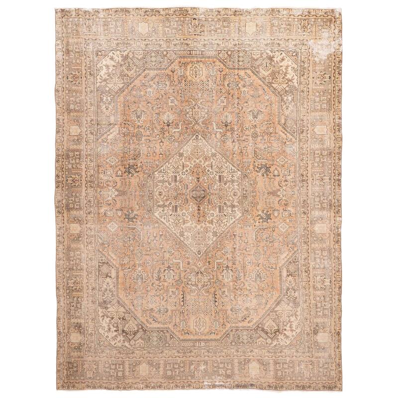 ECARPETGALLERY Hand-knotted Antalya Vintage Brown Wool Rug - 9'1 x 12'6