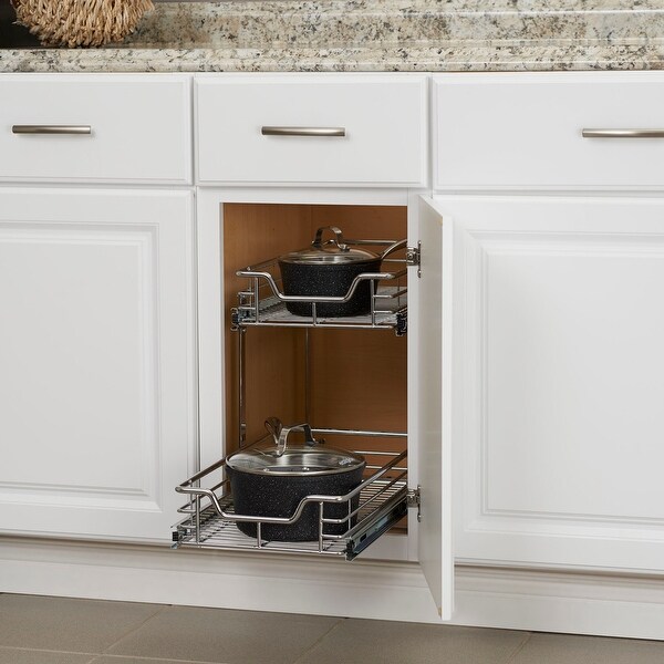 Household Essentials Glidez Steel Slide Out Cabinet Organizer, Chrome. Opens flyout.