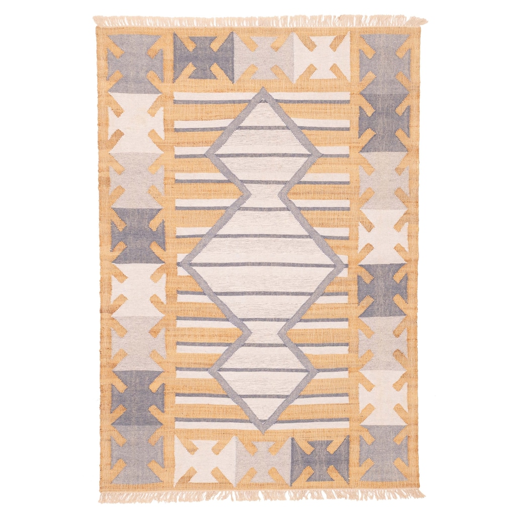 ECARPETGALLERY Flat-Weave Palas Denizli Tan Kilim - 5'3 x 7'10