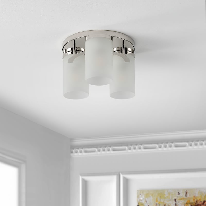 SAFAVIEH Lighting Jeffra Flush Mount - 12"W x 12"D x 7"H