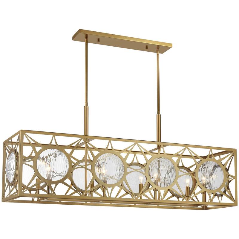 Savoy House 1-5066-8 Balfour 8 Light 44" Wide Linear Chandelier - Warm Brass