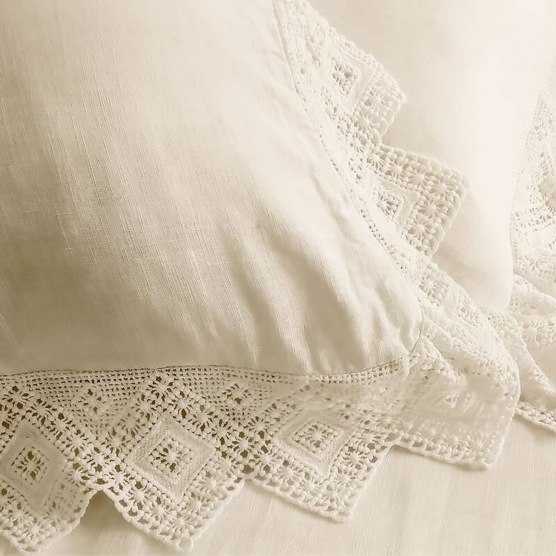 Elsie Lace Ivory 6 Piece Coverlet Set