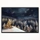 preview thumbnail 4 of 5, Designart "Night Forest Christmas Tree" Landscape Framed Canvas Art Print