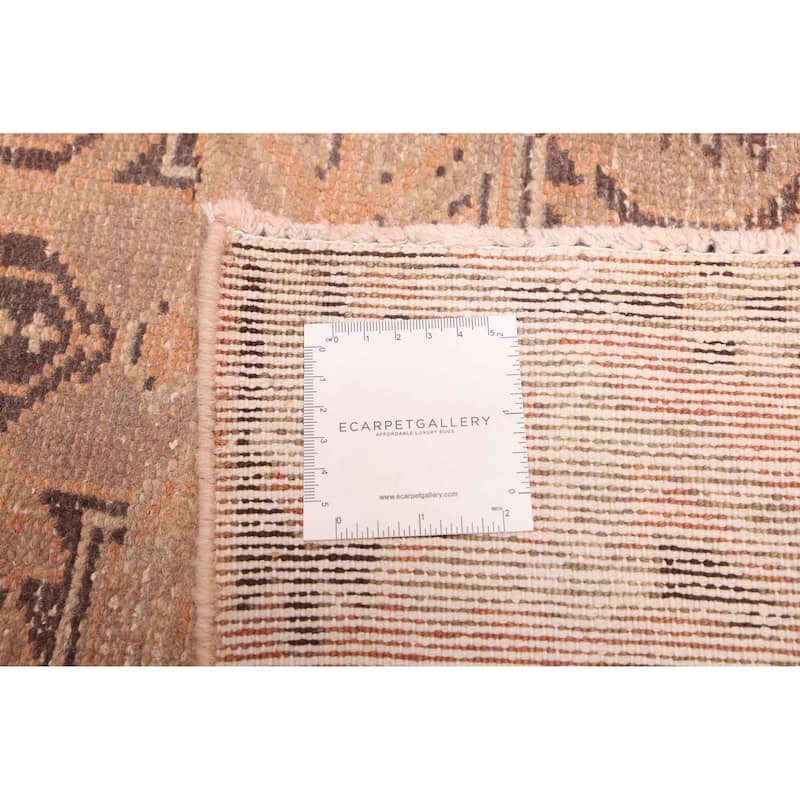 ECARPETGALLERY Hand-knotted Antalya Vintage Brown Wool Rug - 3'5 x 13'5