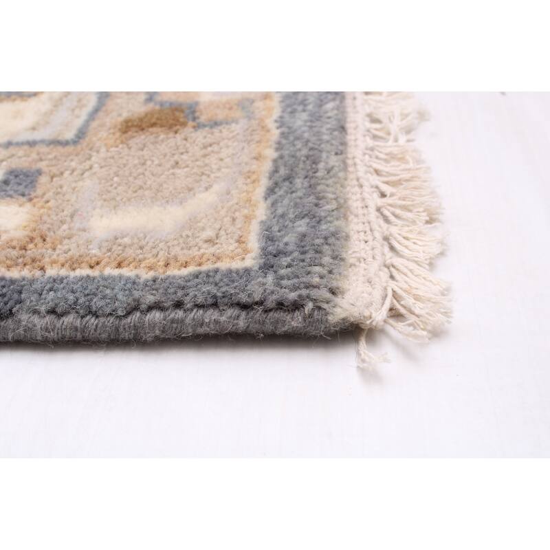 ECARPETGALLERY Hand-knotted Royal Oushak Dark Grey Wool Rug - 9'0 x 12'0