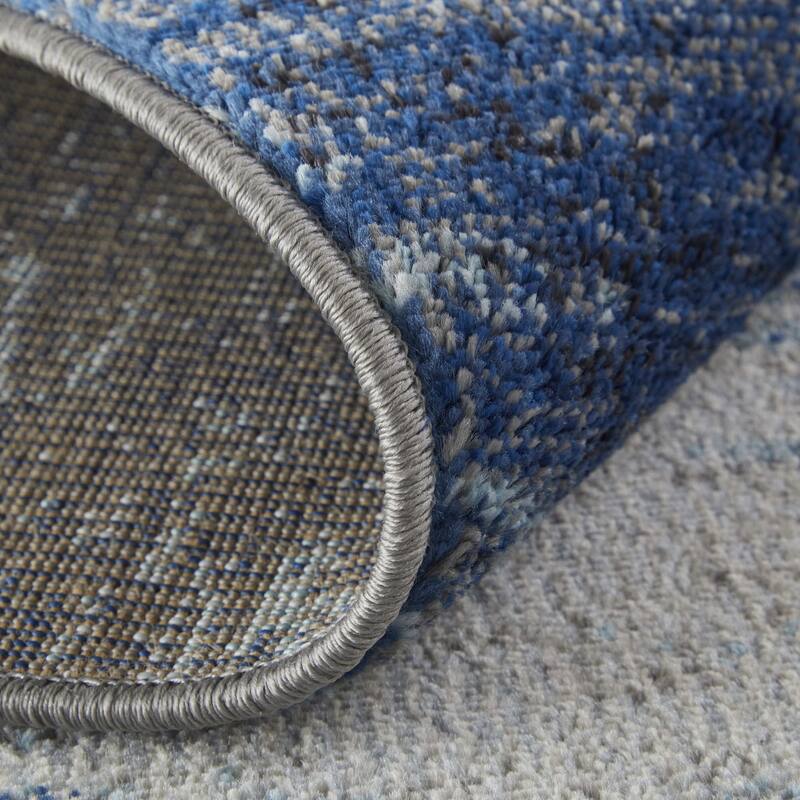 Xuvu Power Loomed Abstract Stain Resistant Area Rug By HomeRoots - 8' Runner