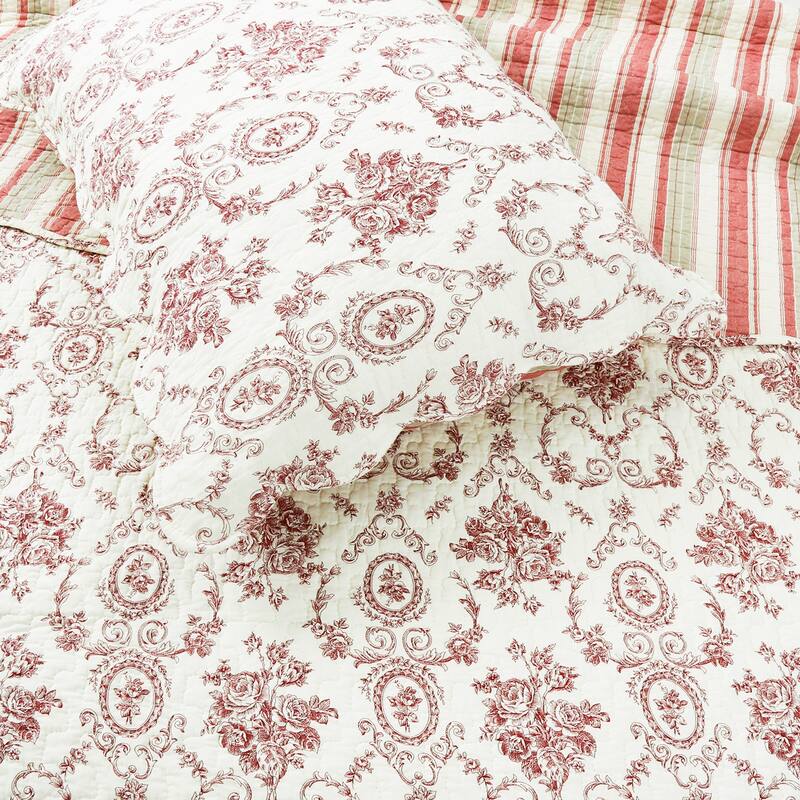 Gracewood Hollow Mekuli French Medallion 3-piece Quilt Bedding Set