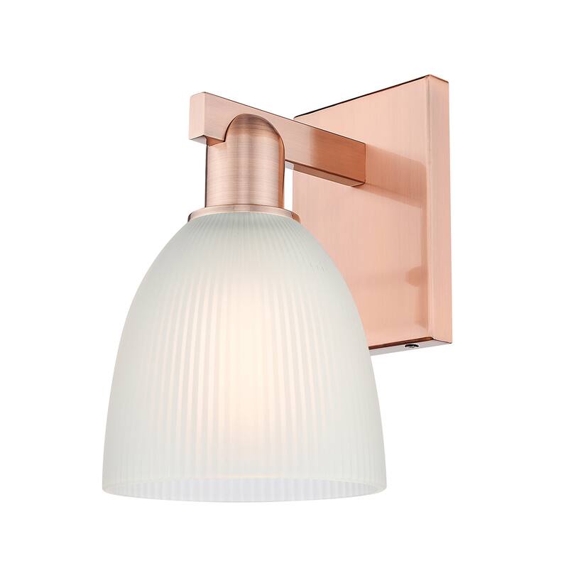 Innovations Lighting 716-1W-11-6 Castile Sconce Castile 11" Tall Wall - Antique Copper / White