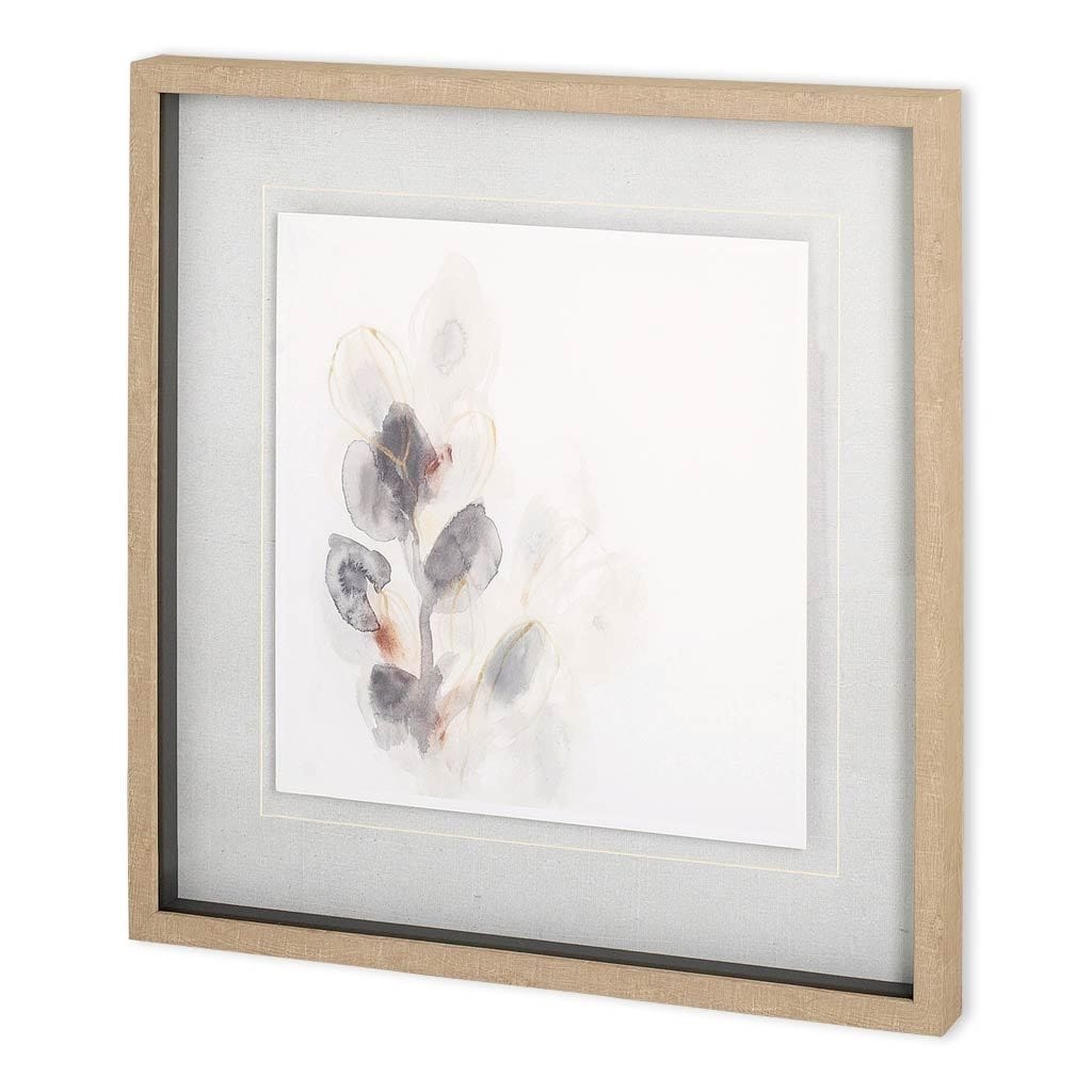 Seed Pod I by June Vess a Hand Embellished Textured Framed Art Print Matted under Glass