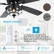 preview thumbnail 24 of 39, 52 Inch Indoor and Outdoor Farmhouse Ceiling Fan with Light DC motor Wooden Blades Waterproof
