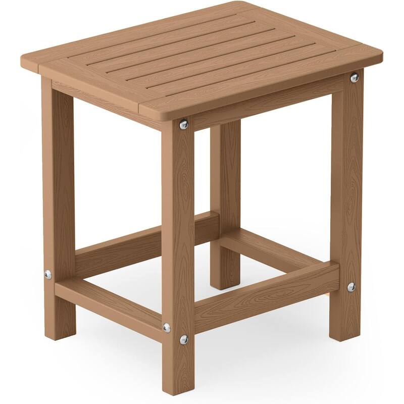 WINSOON HIPS All Weather Outside Table Adirondack Side Table - Single - Teak
