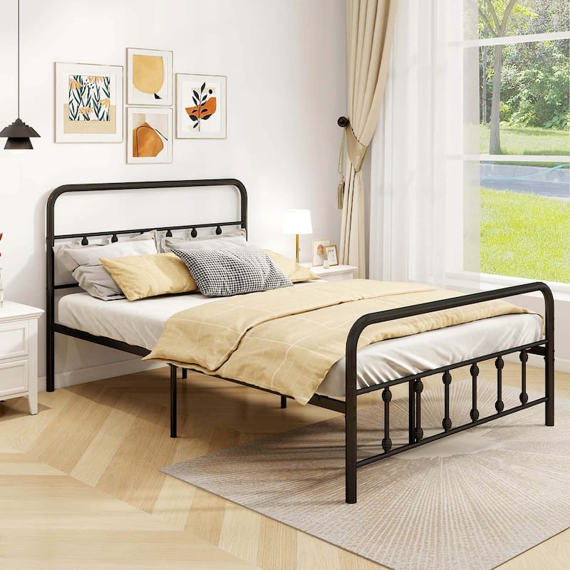 Costway Full/Queen/King Size Bed Frame with Headboard Under Bed - Full