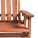 preview thumbnail 6 of 9, Bistro Set,Outsunny Patio Bench,Garden Bench with Middle Table and Umbrella Hole,Wooden Outdoor Bench for Patio