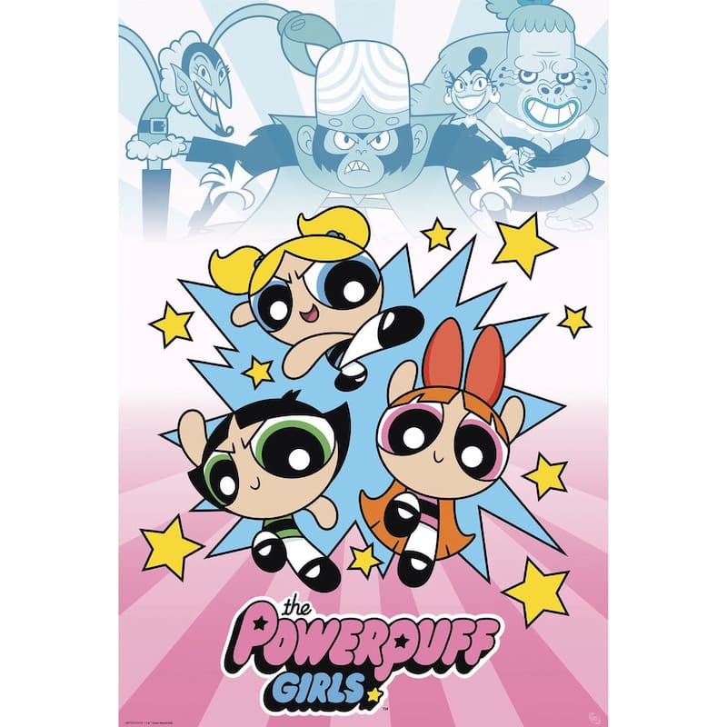 Powerpuff Girls - Girls vs Villans Art Poster - 24 x 36 Inch