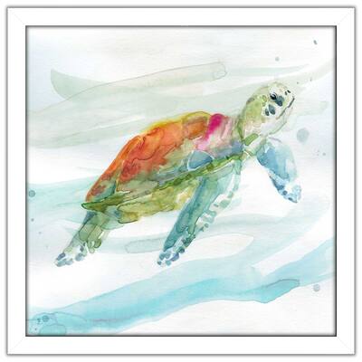 "Turtle Tropics I" by Carol Robinson Print on Acrylic.