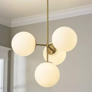 Black or Gold Modern Sputnik Glass Globe Bubble Chandelier Pendant Light for Dining Room, Kitchen, Living Room, Foyer