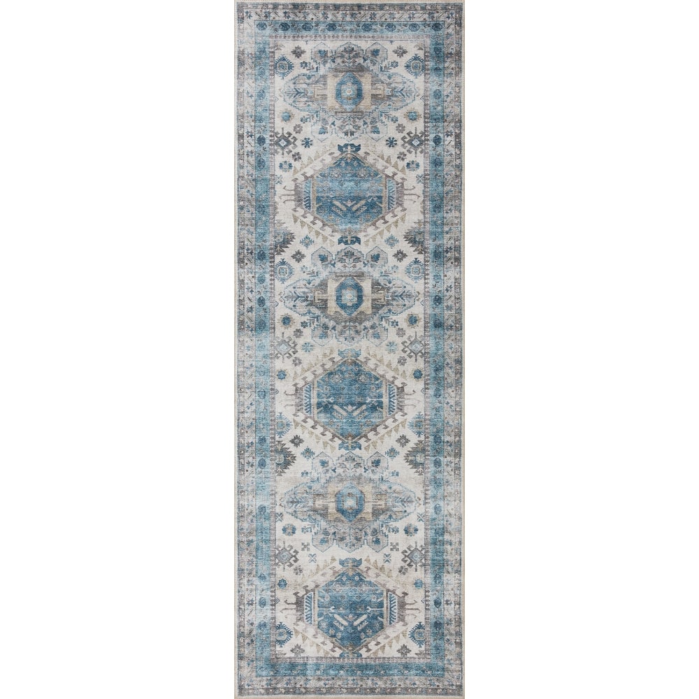 Alexander Home Meghan Vintage Shabby Chic Distressed Area Rug