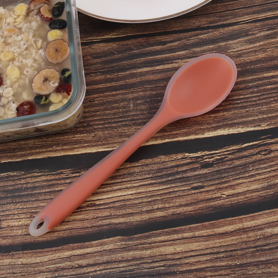 Details about   Silicone Dinner Dessert Spoon Serving Eating Utensil for Kitchen Restaurant 