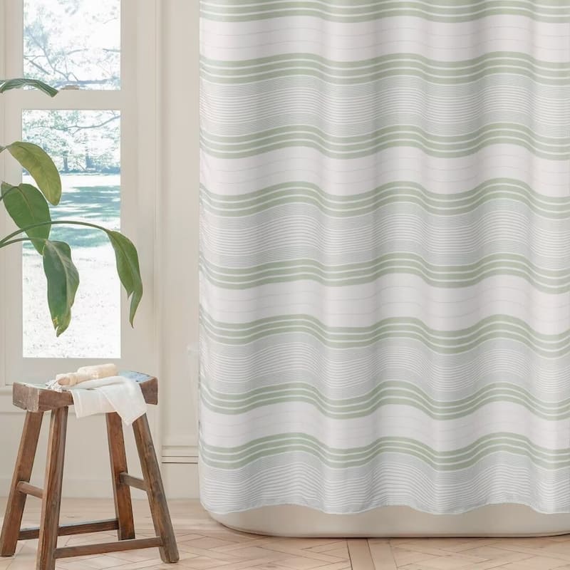 Beach Stripe Water Repellent Shower Curtain