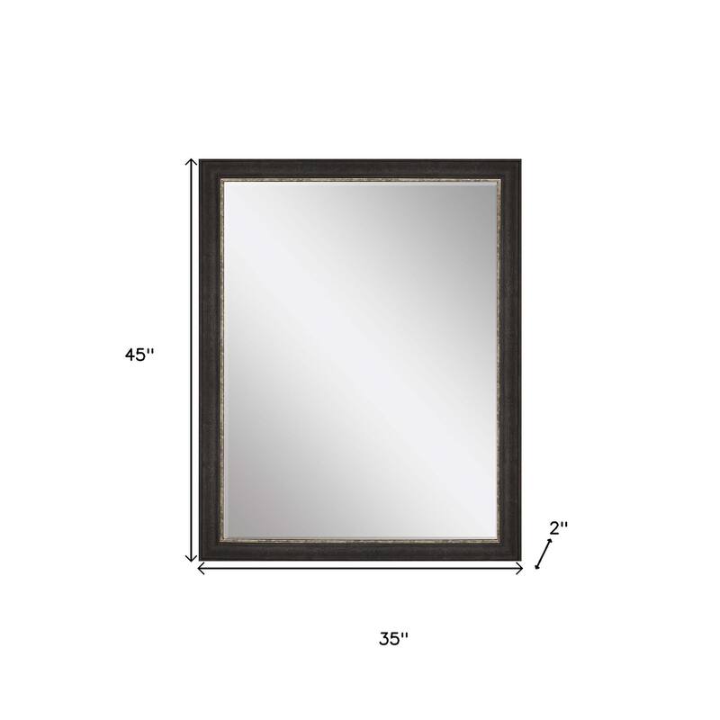 HomeRoots 45" Dark Brown Accent Mirror - 35.00 in. x 45.00 in. x 2.00 in.