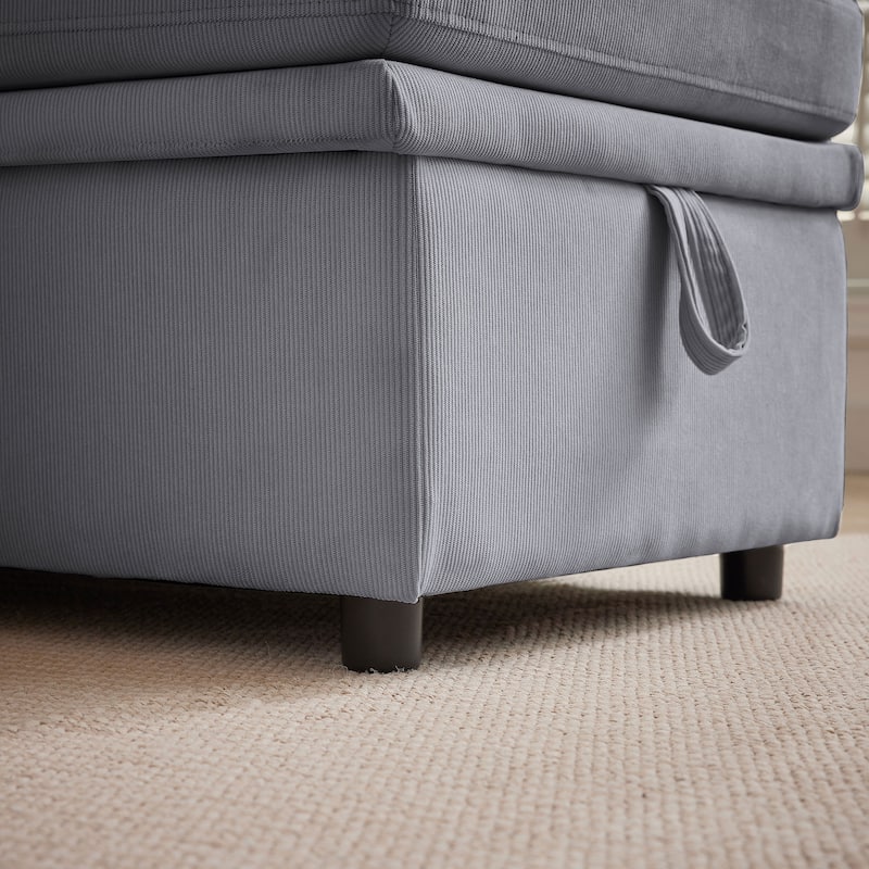 78.94" Pin Striped Fabric Sleeper Sofa