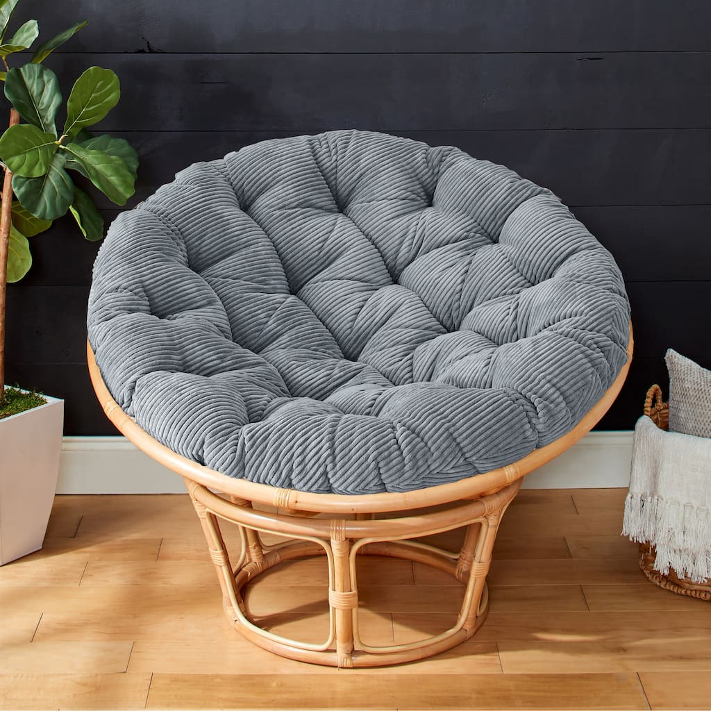 Sorra Home Indoor Soft Corduroy Papasan Cushion (Cushion Only)