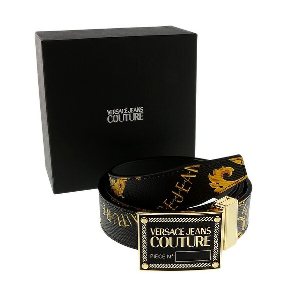Versace Jeans Couture Black/Gold Signature Buckle Chain Print