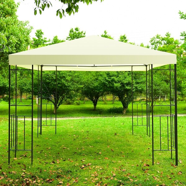 Shop Costway 10'x10' Patio Gazebo Canopy Tent Steel Frame ...