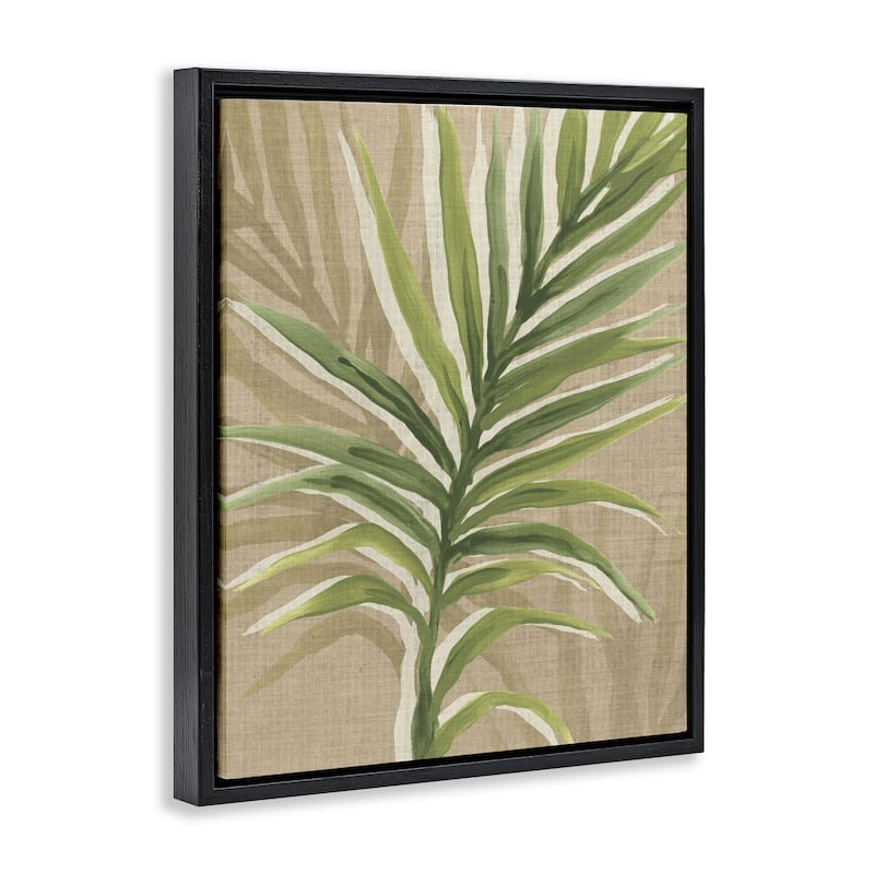 Stupell Rustic Palm Plant Framed Floater Canvas Wall Art Design By June Erica Vess