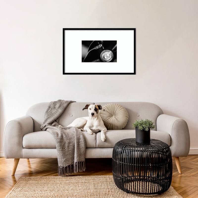 Vinyl No. 2 by Pictufy Studio III Wood Framed Wall Art Print