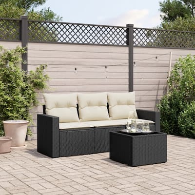 vidaXL Garden Sofa Set Poly Rattan Standard Modular