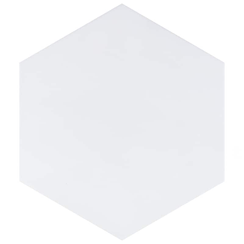 Merola Tile Horizon Hex Blanco 7-3/4" x 9" Porcelain Floor and Wall Tile - Case (24 Tiles)