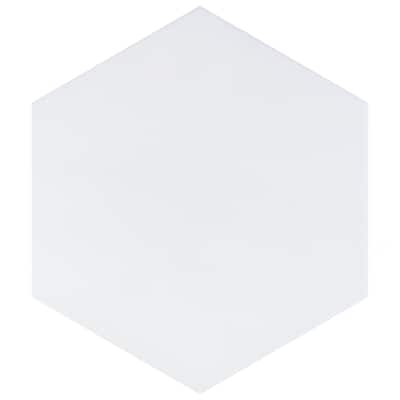Merola Tile Horizon Hex Blanco 7-3/4" x 9" Porcelain Floor and Wall Tile