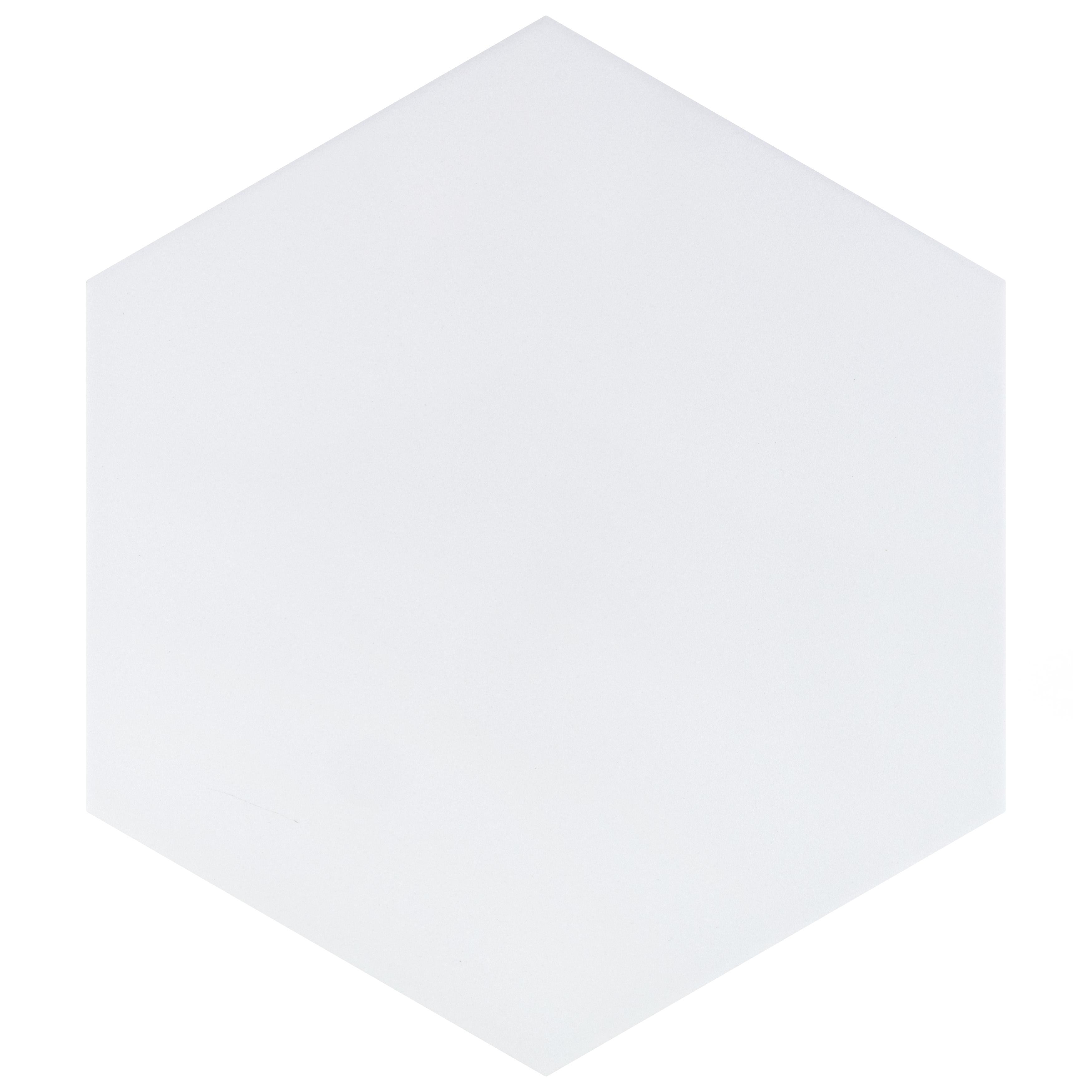 Merola Tile Horizon Hex Blanco 7-3/4" x 9" Porcelain Floor and Wall Tile