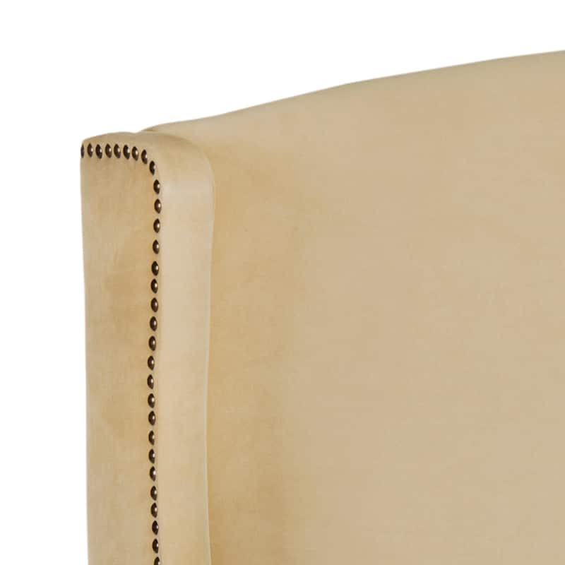SAFAVIEH Zafirka Grey Wingback Linen Headboard (Twin)