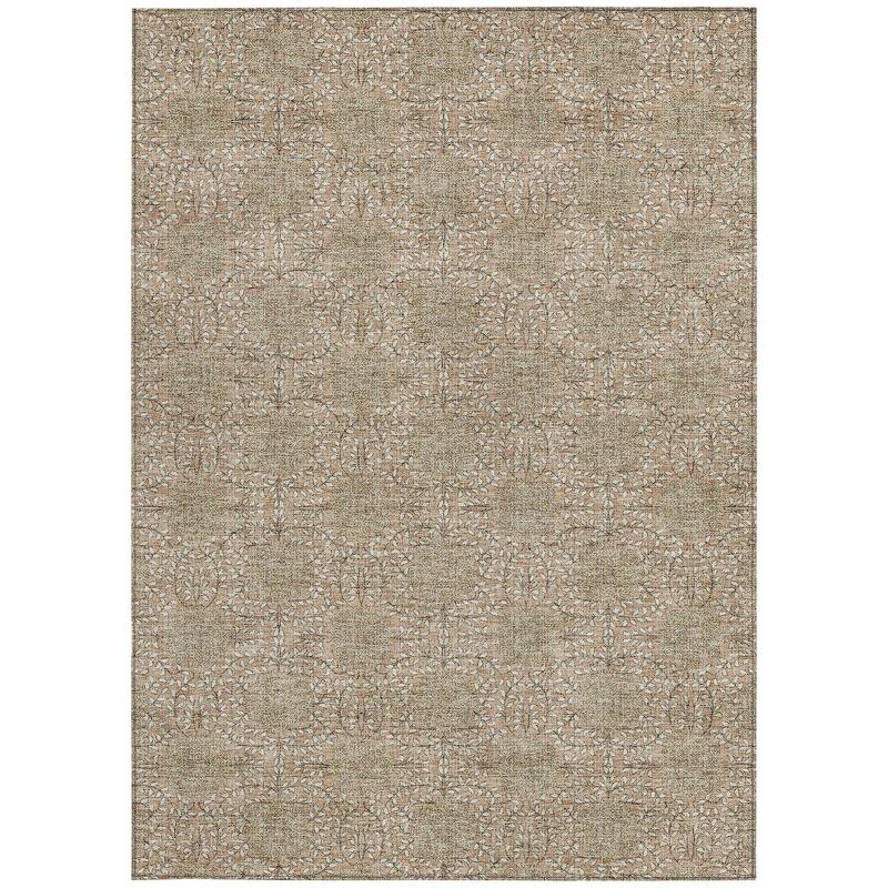 HomeRoots Damask Transitional Rectangle Outdoor Rug